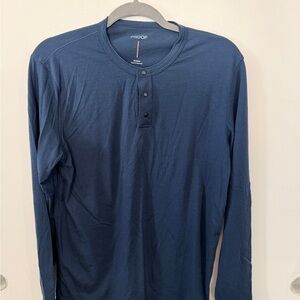 Proof 72-Hour Men's Blue Long Sleeve Henley Shirt